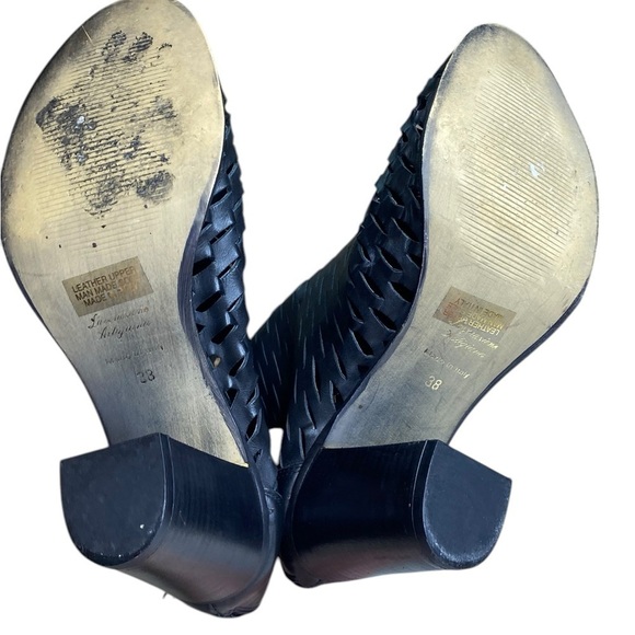 Piampiani Lavorazione Artigiana Italian Laser Cut Ankle Boots Women’s Size 7.5 - Picture 7 of 9